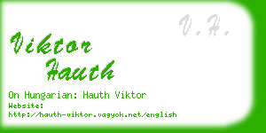 viktor hauth business card